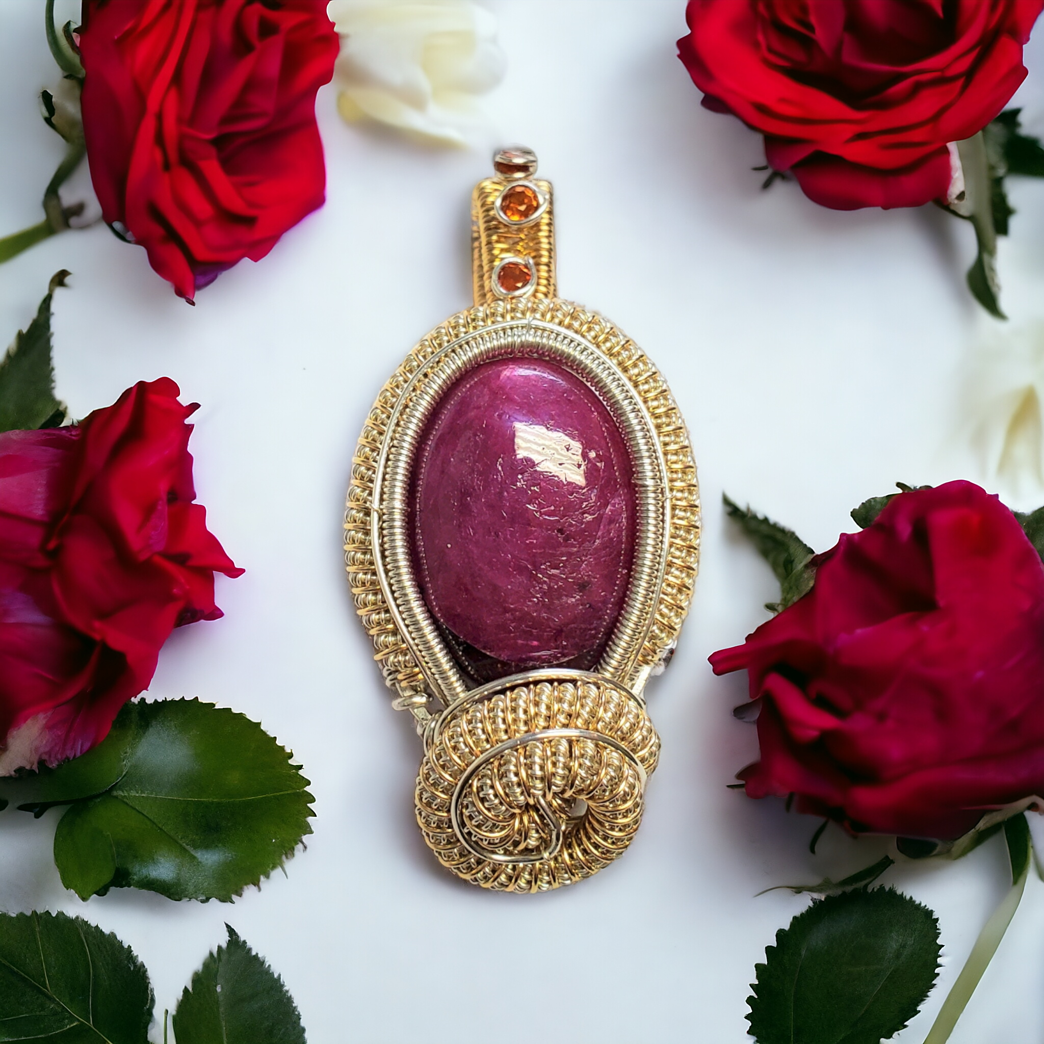Large ruby clearance pendant
